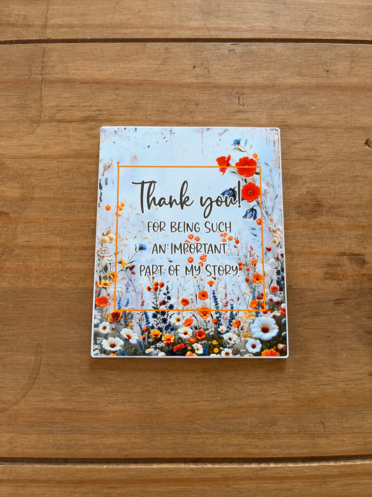 Teachers Thank you Post-it note holder or Coater Gift