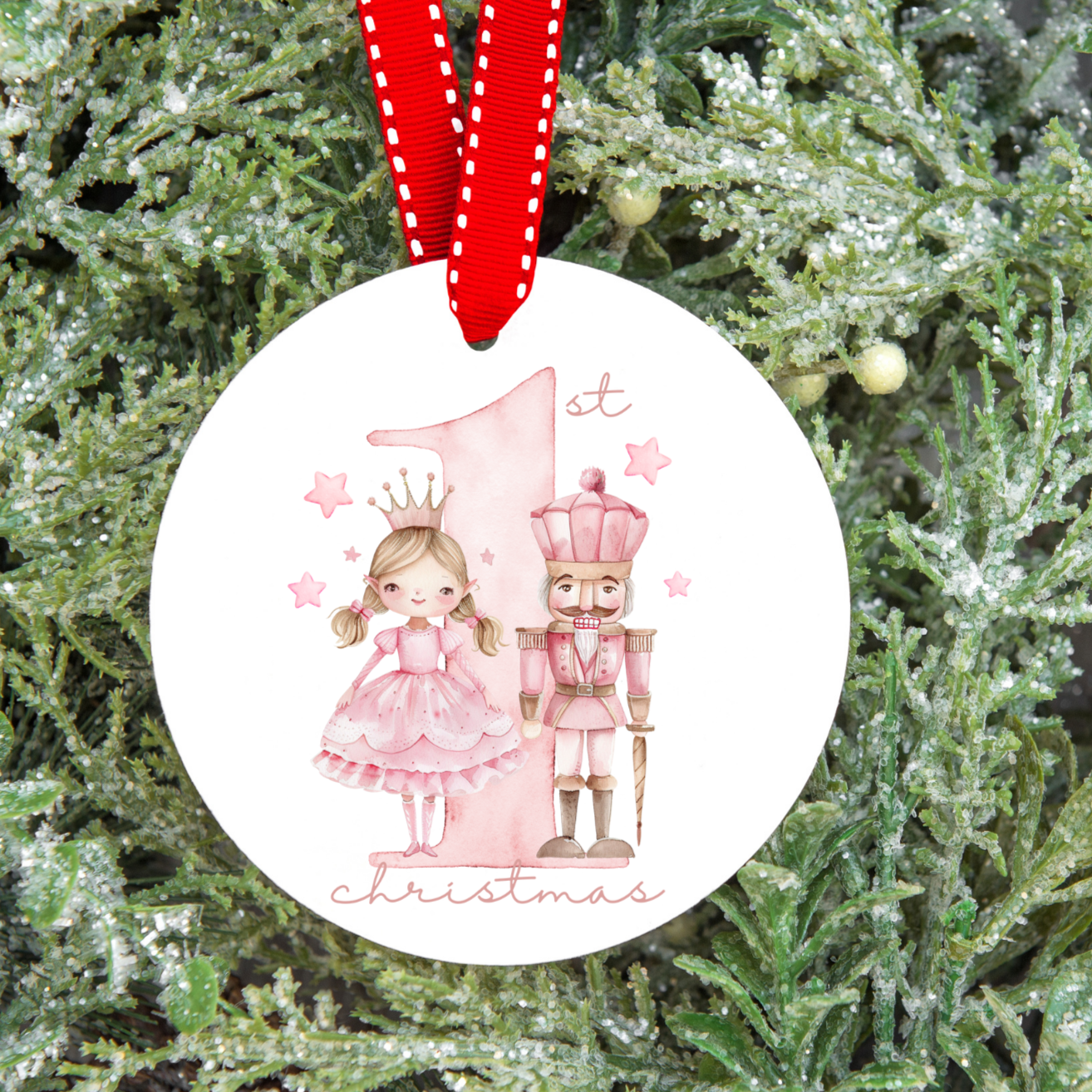 Ballerina or Nutcracker 1st Christmas Bauble