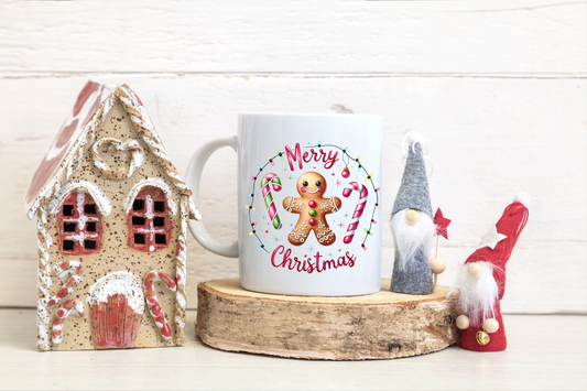 Merry Christmas Gingerbread Man Mug