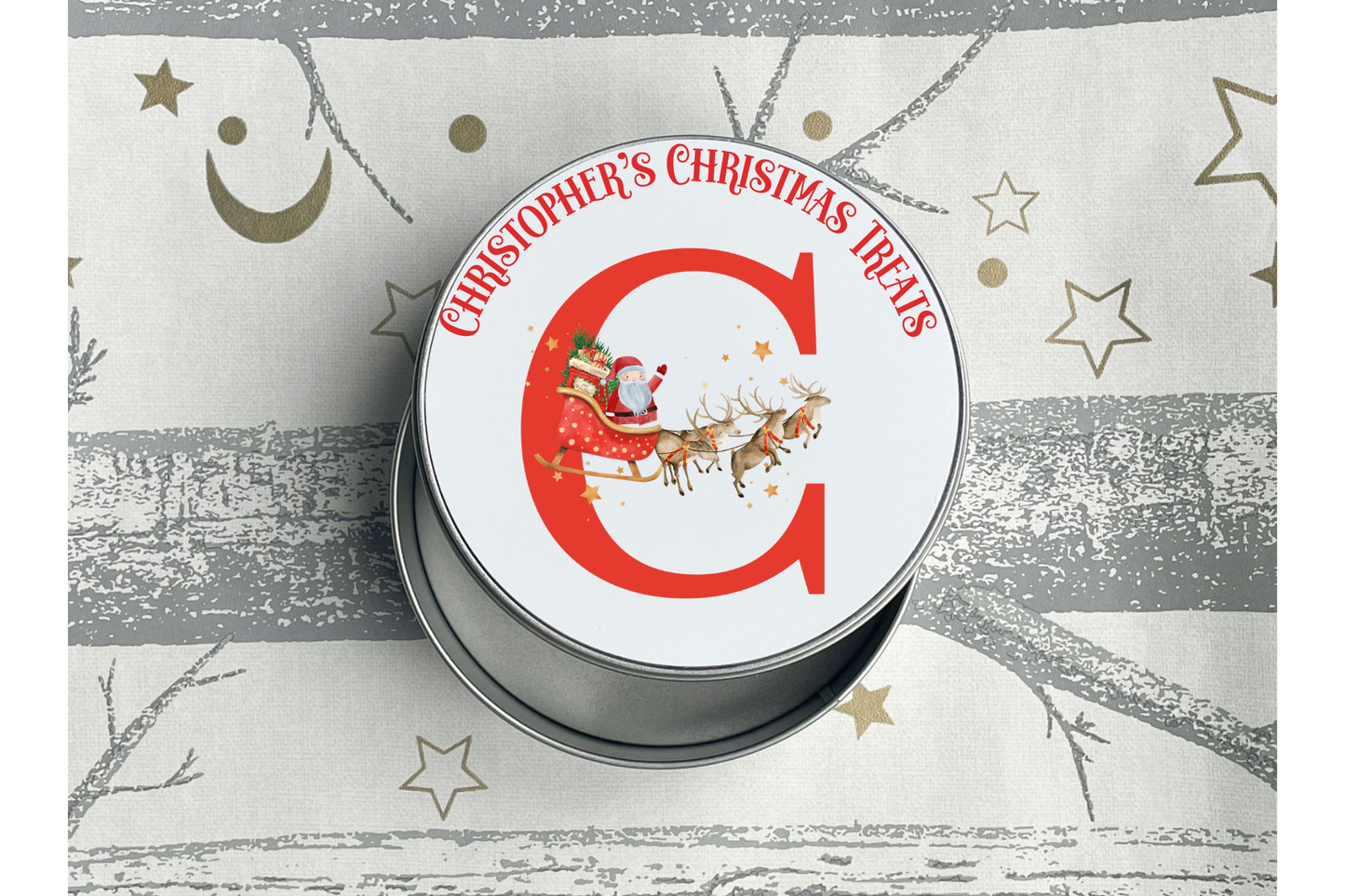 Personalised Christmas Treats Tin