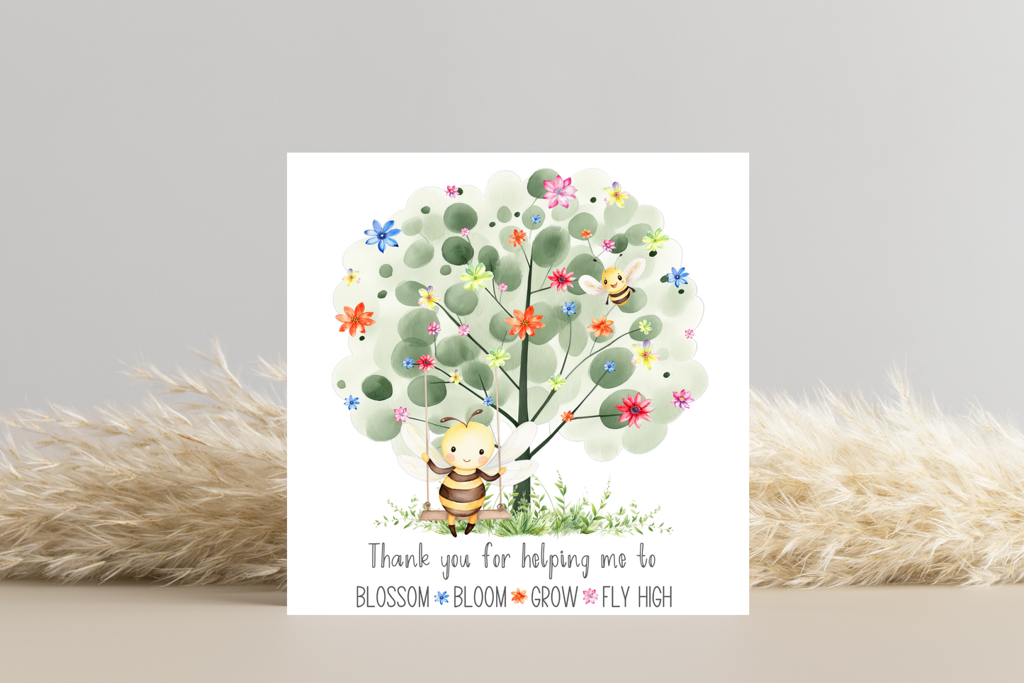 Personalised Thank you for helping me Teacher Card