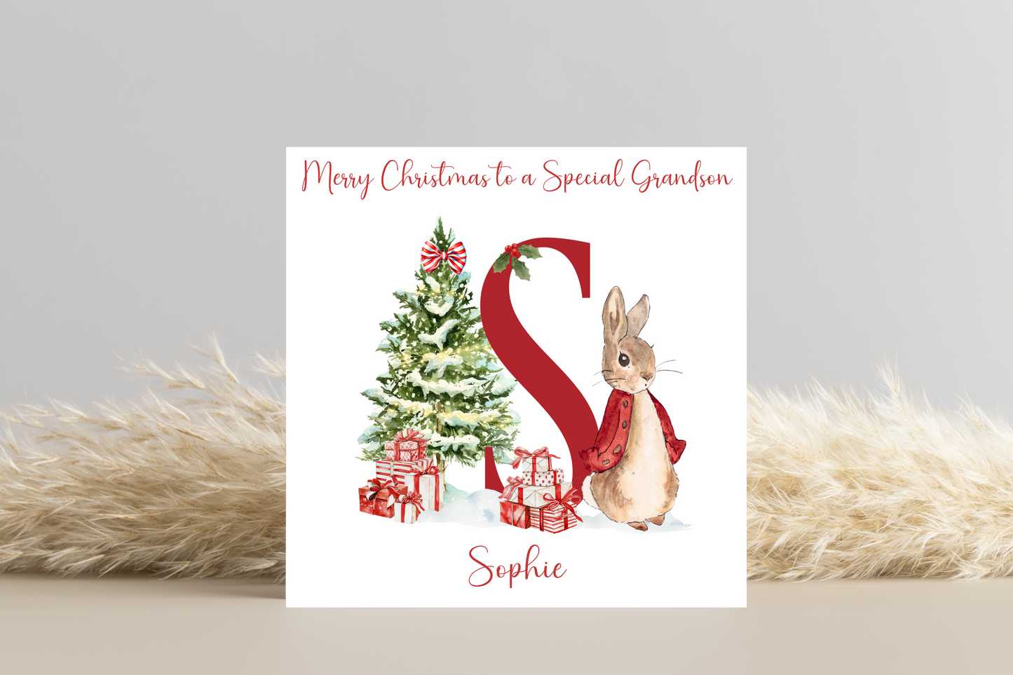 Personalised Peter Rabbit Christmas Card