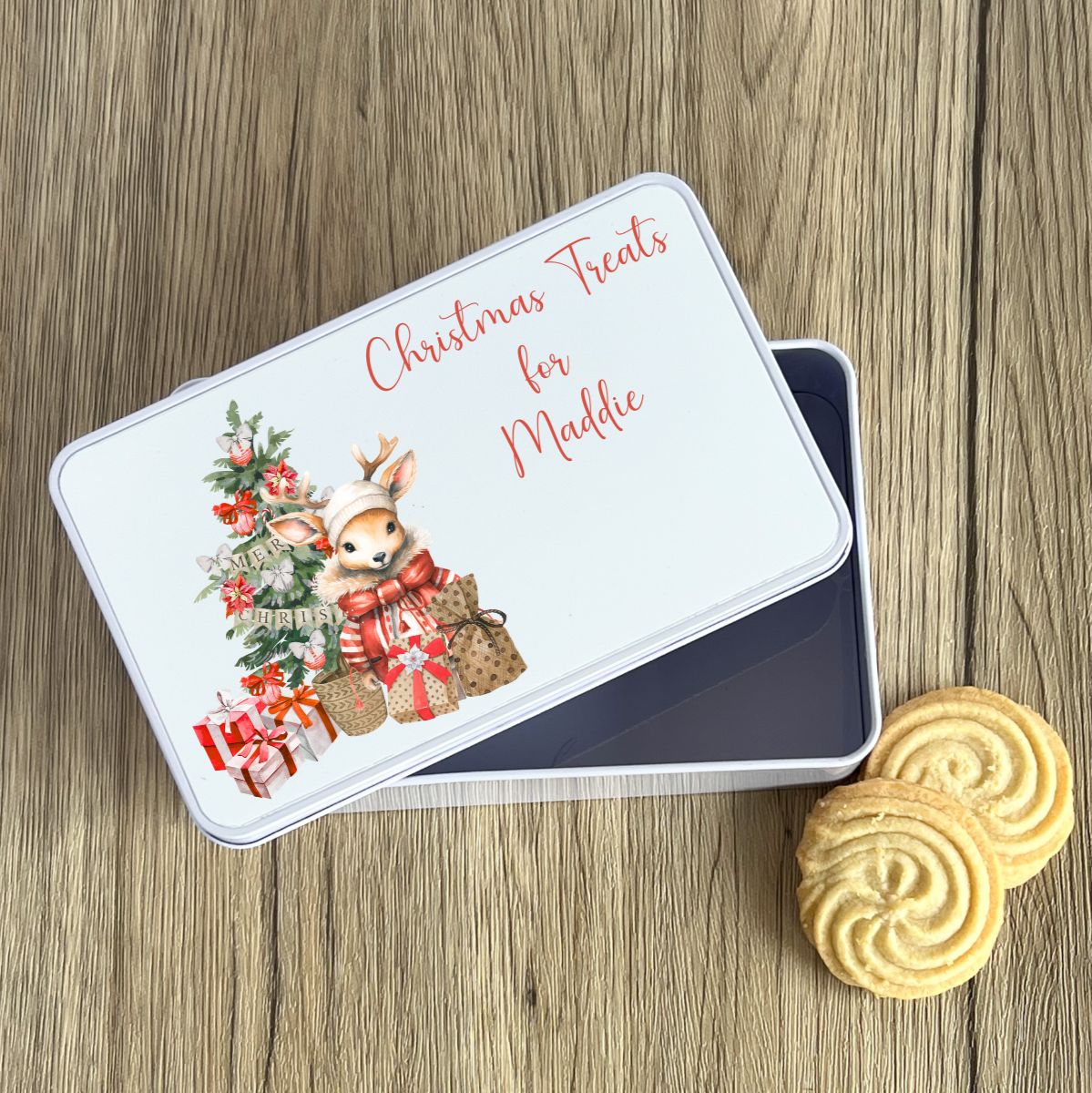 Personalised Christmas  Treat Tin