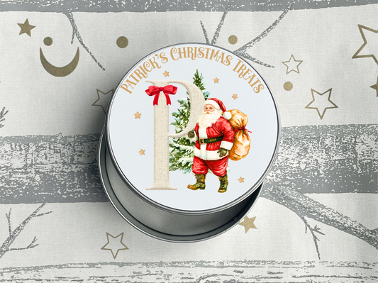 Personalised Santa Christmas Treats Tin