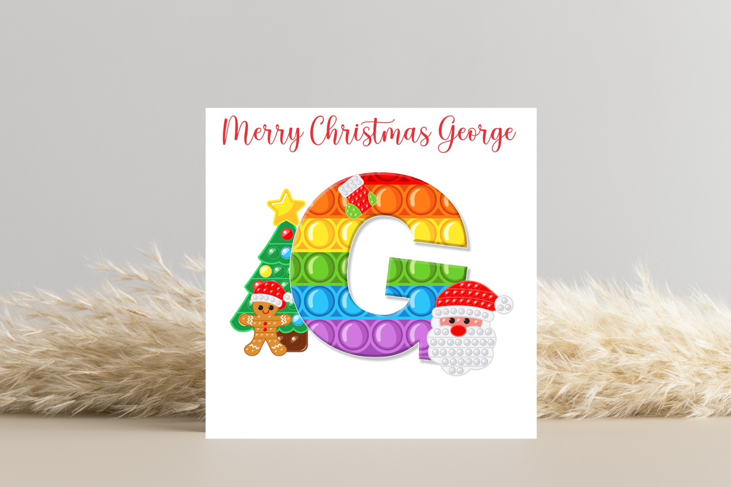 Personalised Christmas Popper Toy Christmas Card