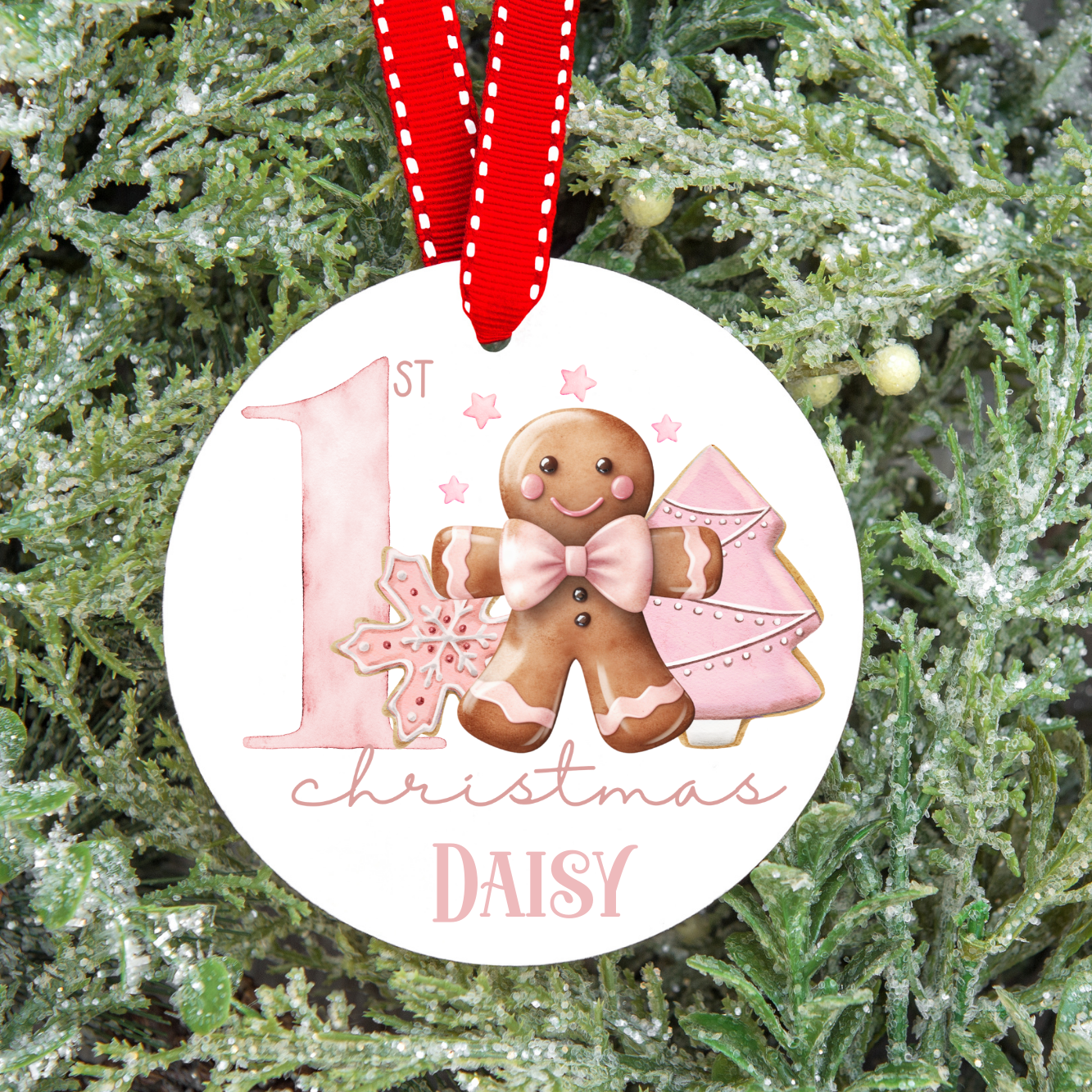 Gingerbread 1st Christmas  Personalised Christmas Bauble