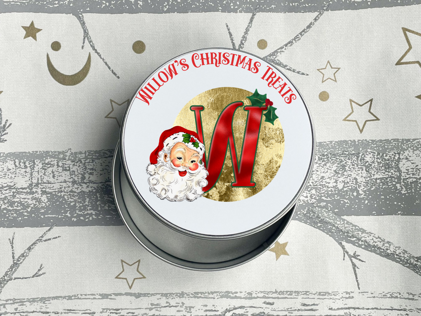 Personalised Santa Christmas Treats Tin