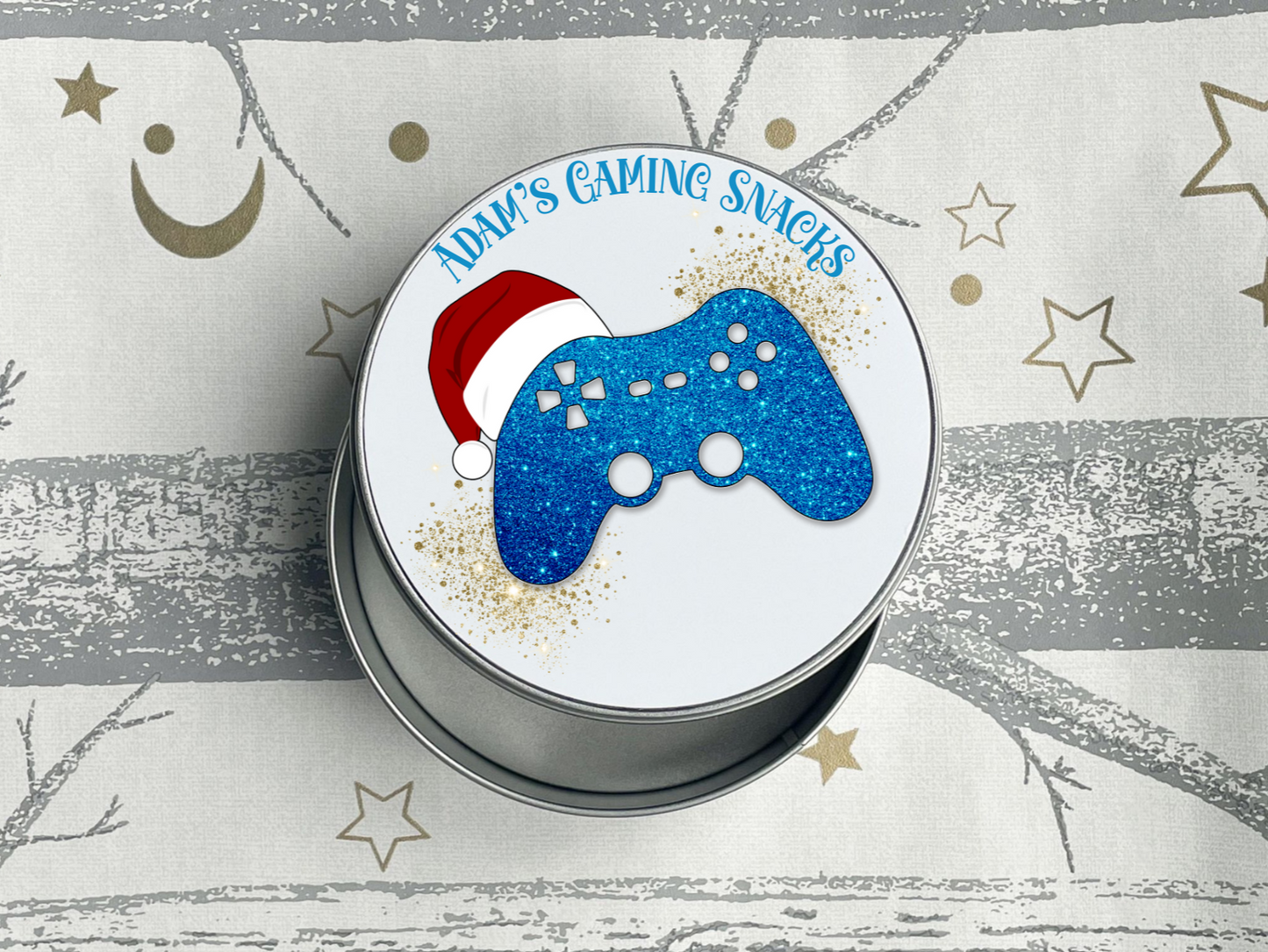 Personalised Gaming Christmas Treats Tin