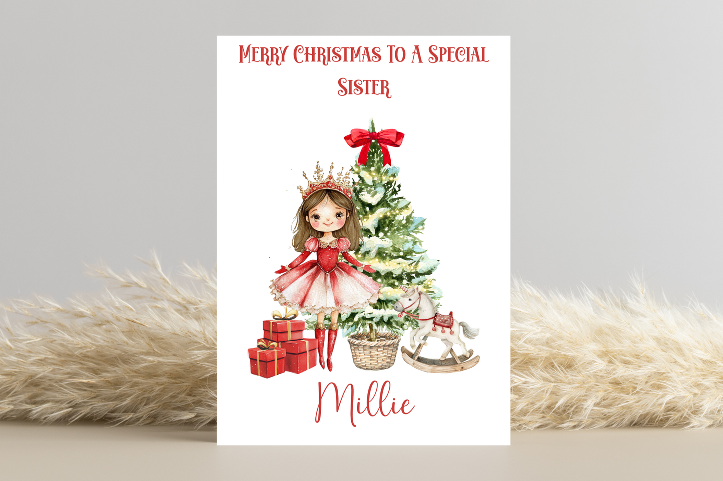 Personalised Sugarplum Fairy Christmas Card