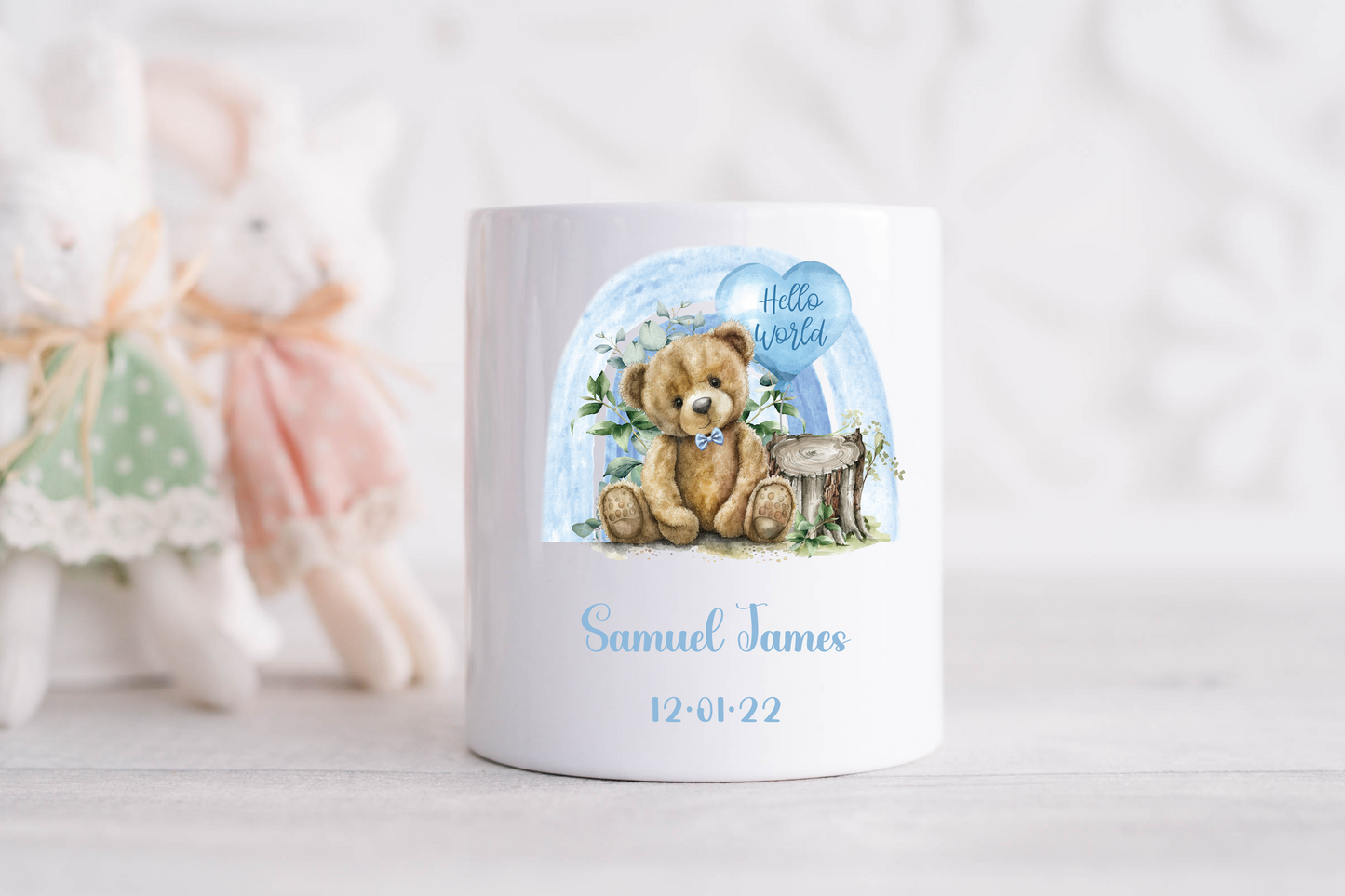 Personalised Welcome to the World New Baby Money Box Gift