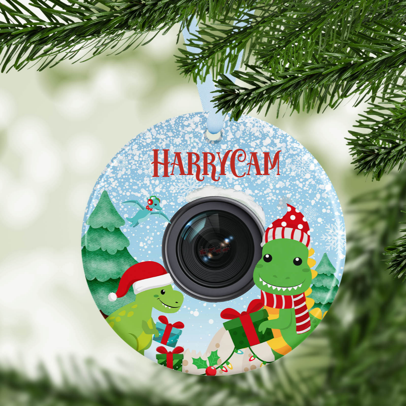 Personalised Unicam or Dinocam Tree Decoration