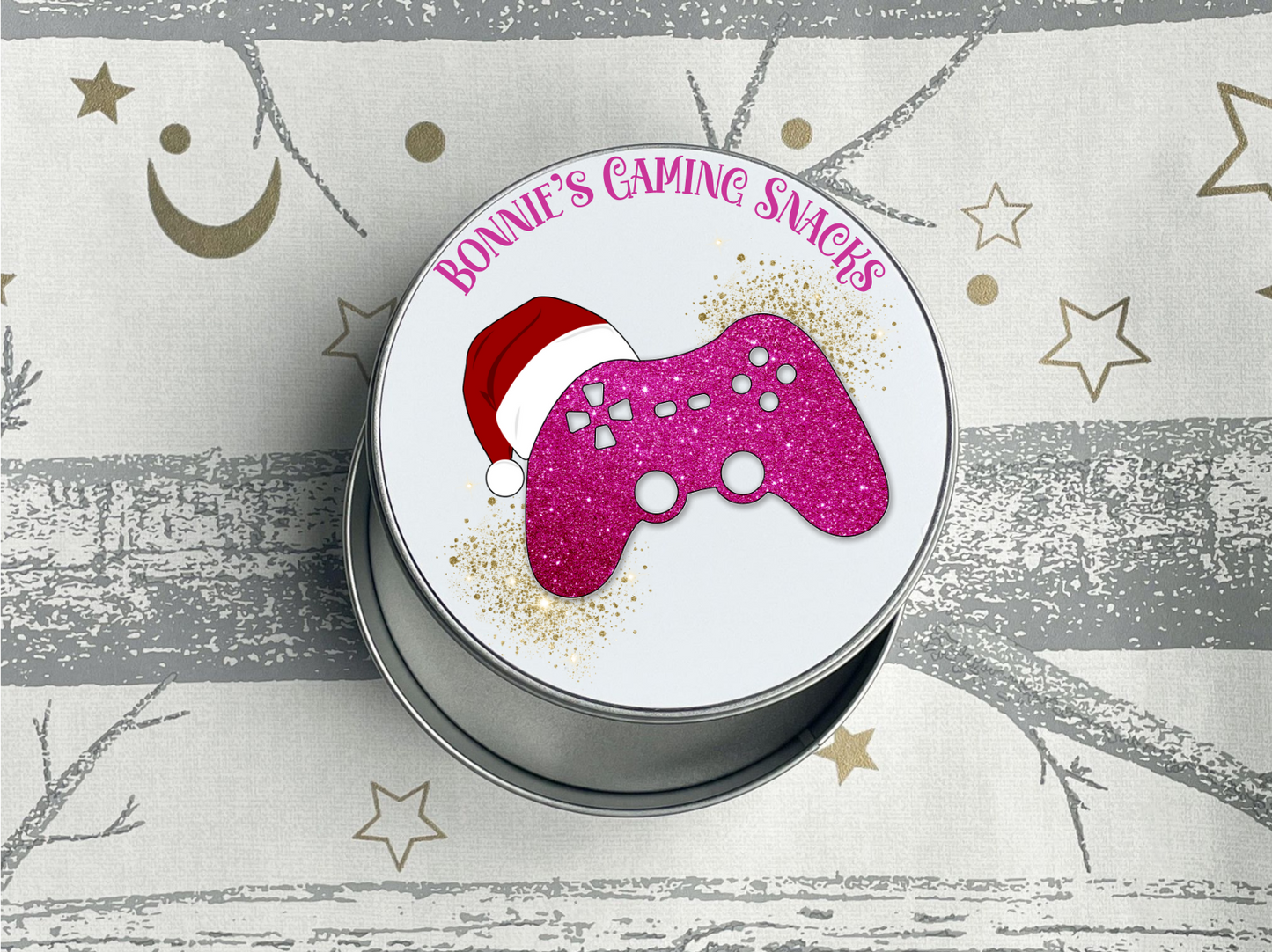 Personalised Gaming Christmas Treats Tin