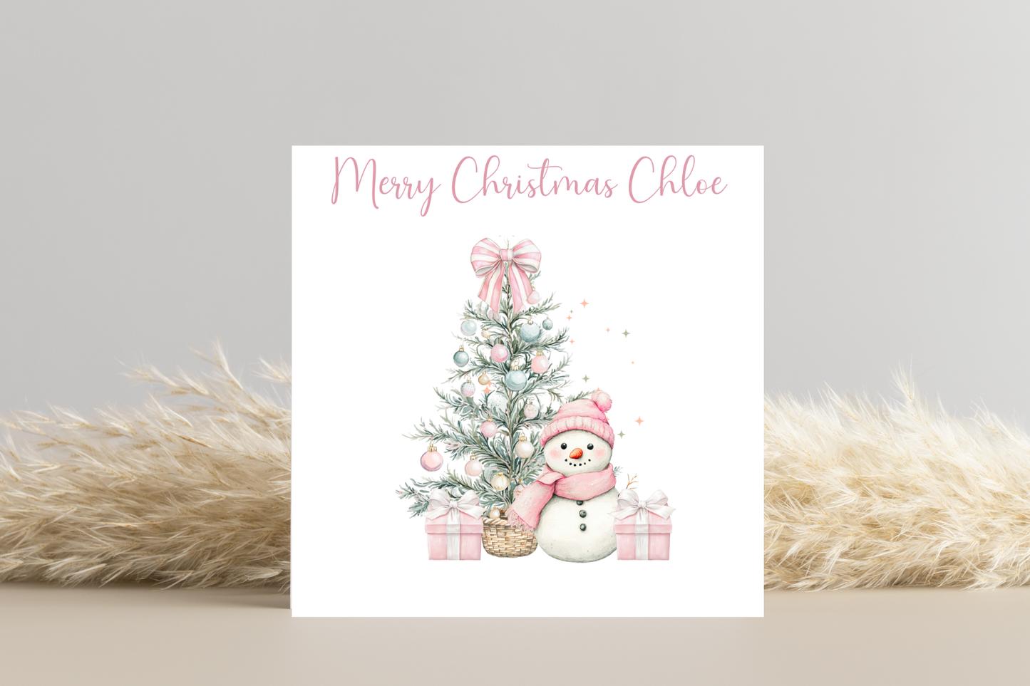 Personalised Snowman Christmas Card