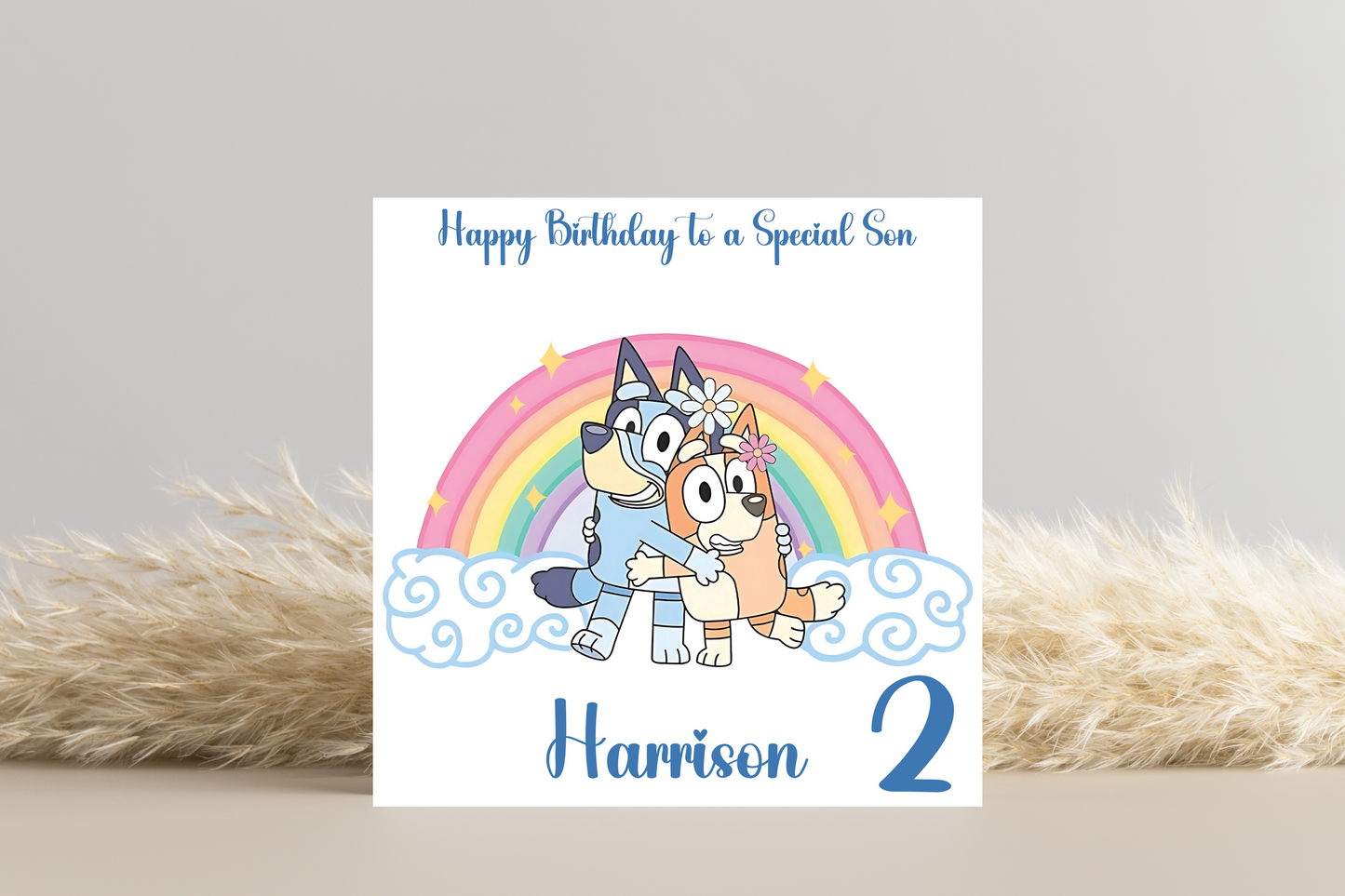 Personalised Bluey Birthday Card