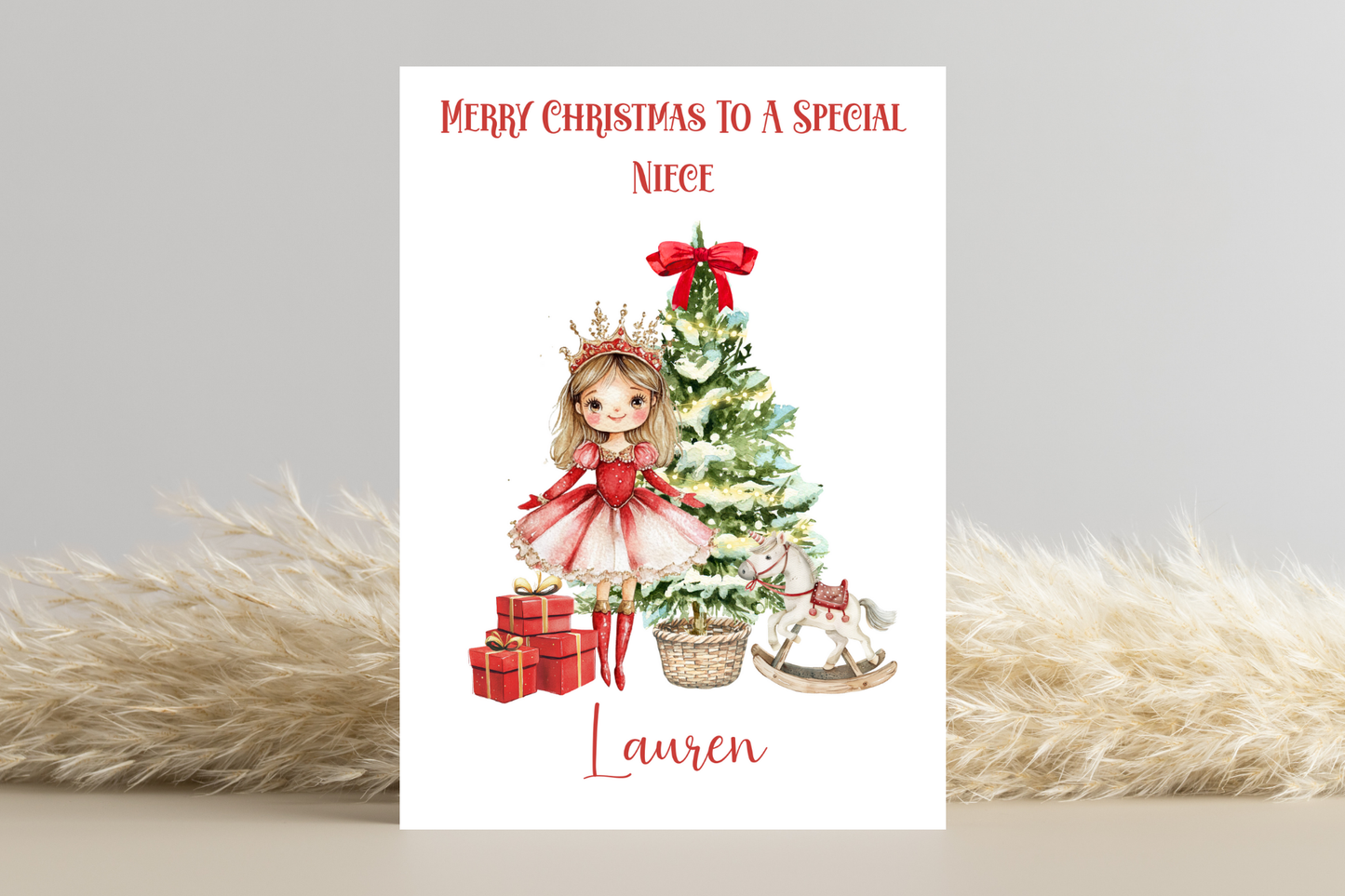 Personalised Sugarplum Fairy Christmas Card