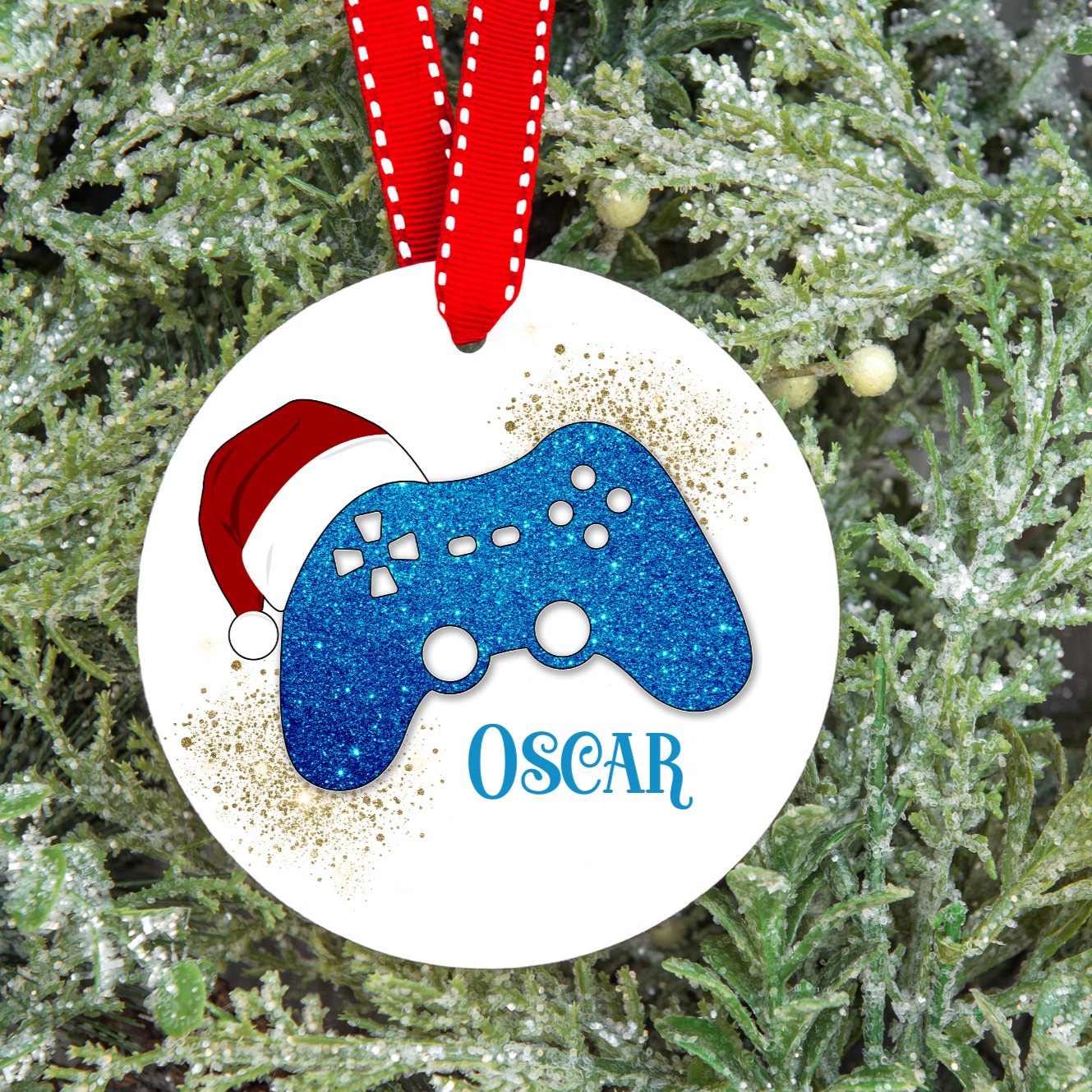 Personalised Game Controller Christmas Decoration