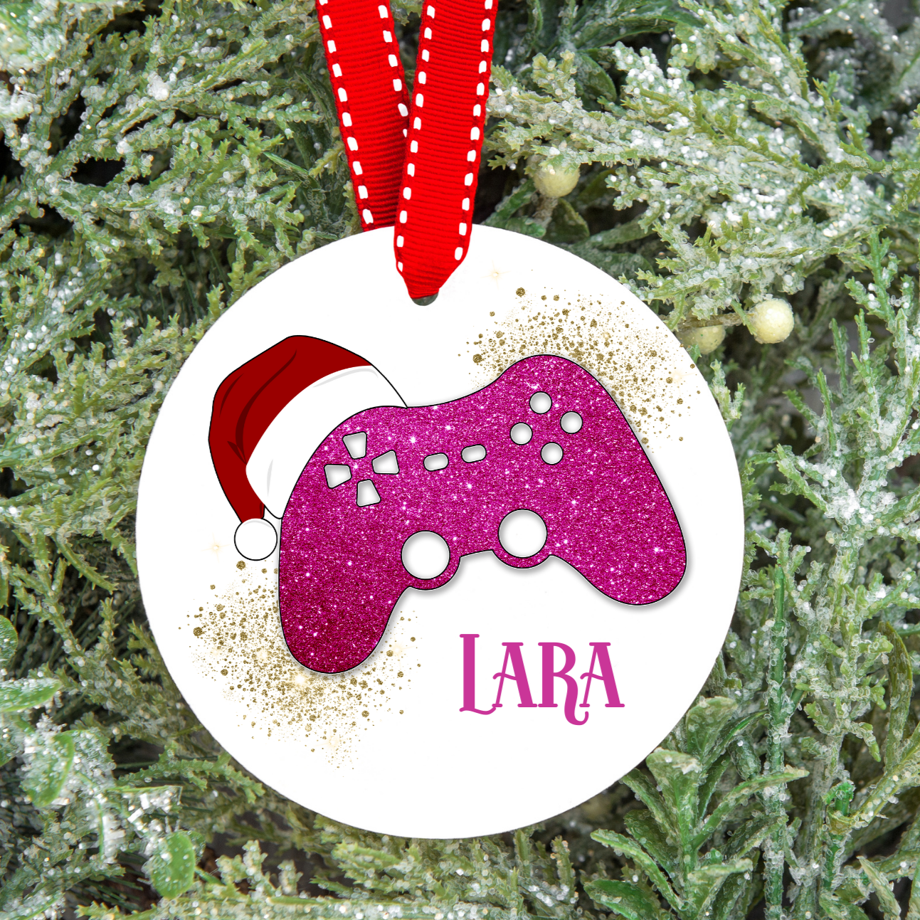 Personalised Game Controller Christmas Decoration