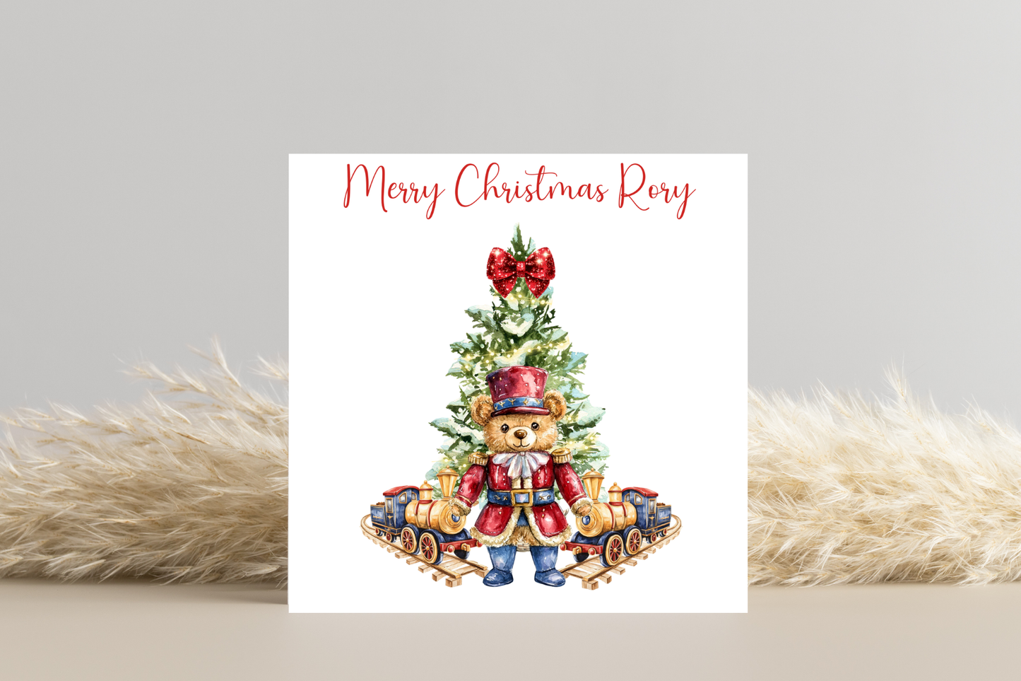 Personalised Nutcracker Bear Christmas Card