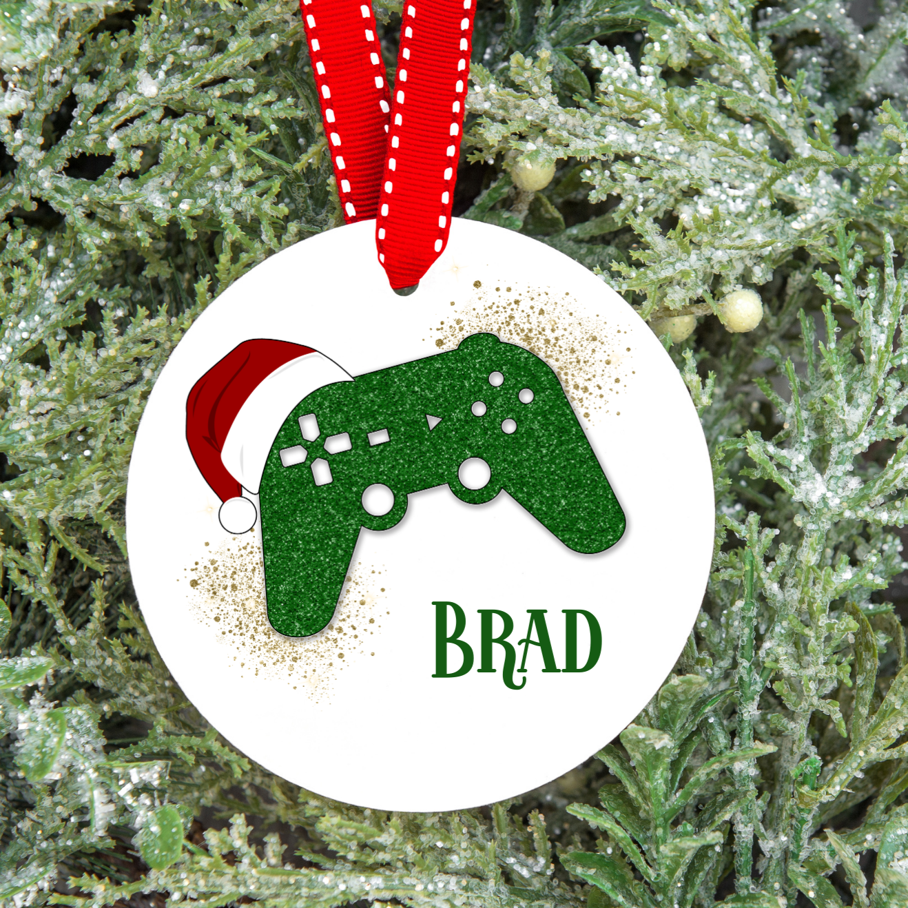 Personalised Game Controller Christmas Decoration