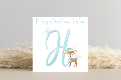 Personalised Reindeer Christmas Card