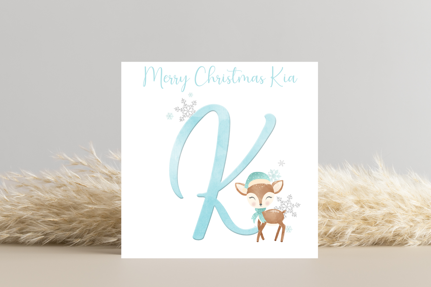 Personalised Reindeer Christmas Card