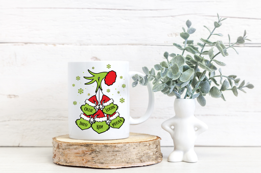 Personalised Grinch Family Names Mug