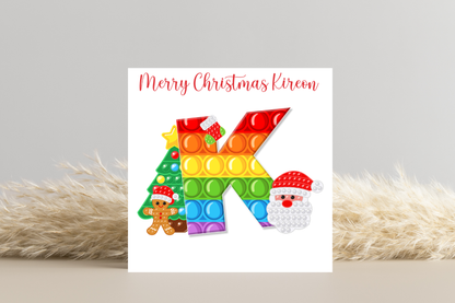 Personalised Christmas Popper Toy Christmas Card