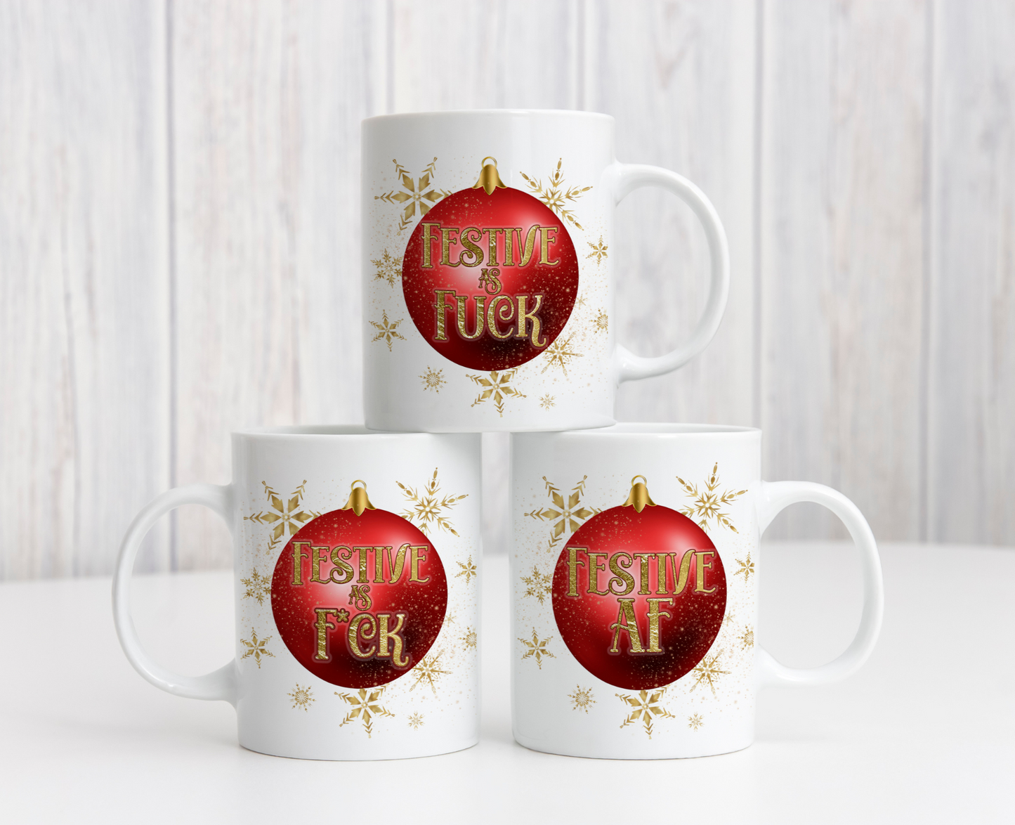 Festive as F**k  Christmas Mug