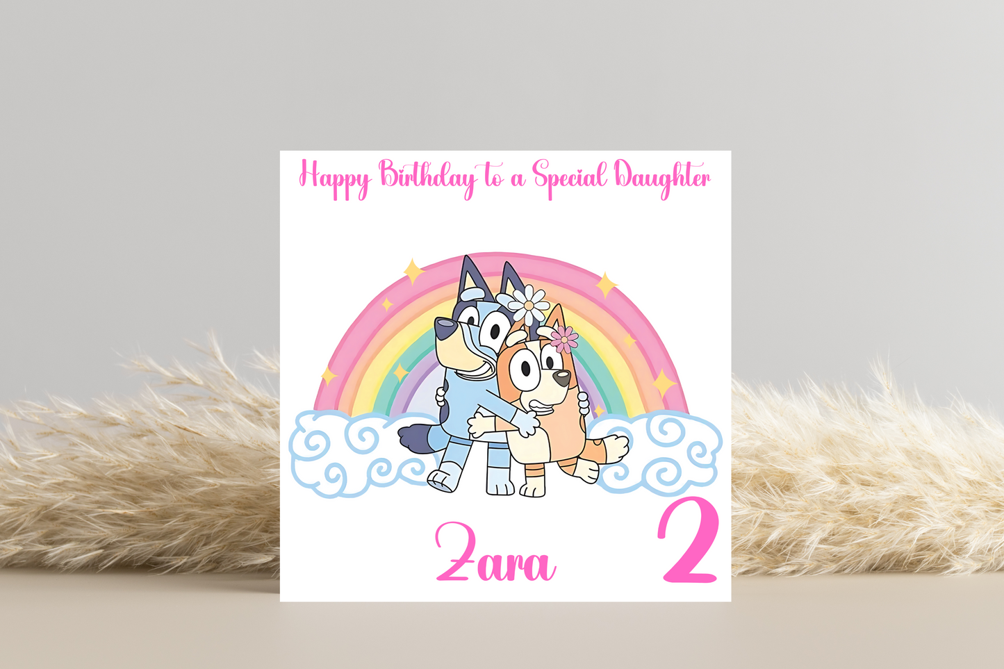 Personalised Bluey Birthday Card