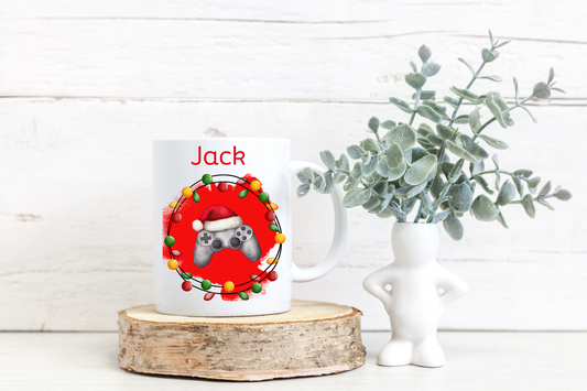 Personalised Gaming Christmas Mug