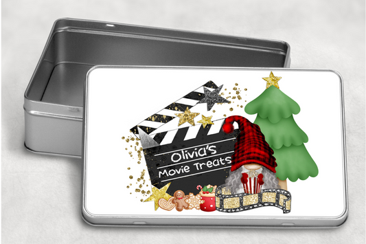 Personalised Christmas Movie Treat Tin