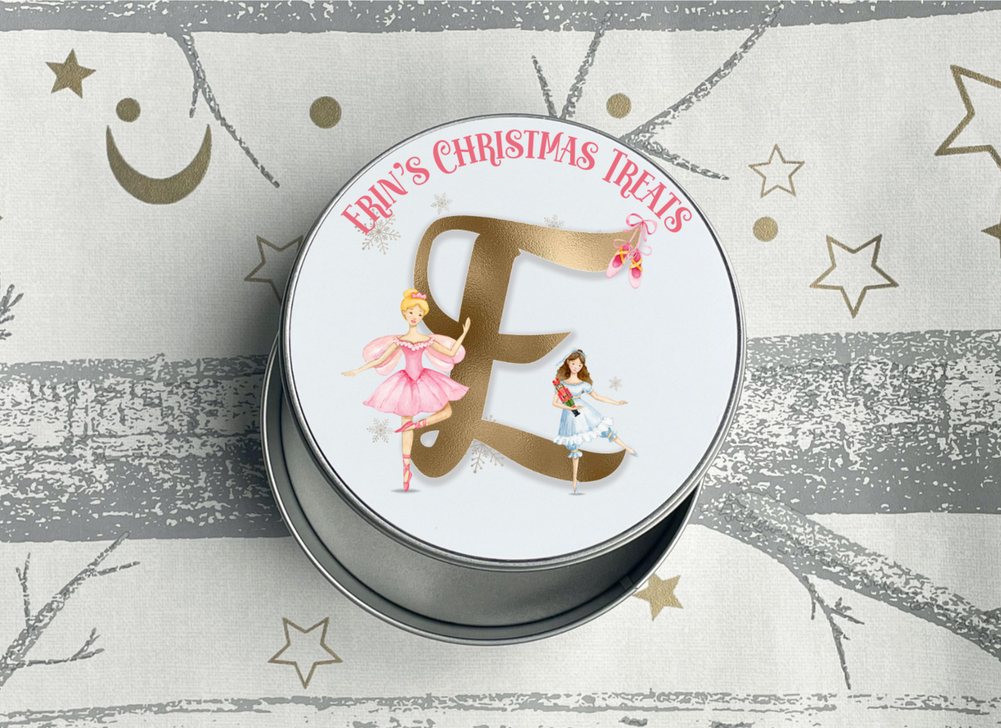 Personalised Sugarplum Fairy Christmas Treat Tin