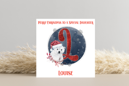 Personalised Polar Bear Christmas Card