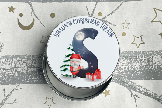 Personalised Santa Christmas Treats Tin