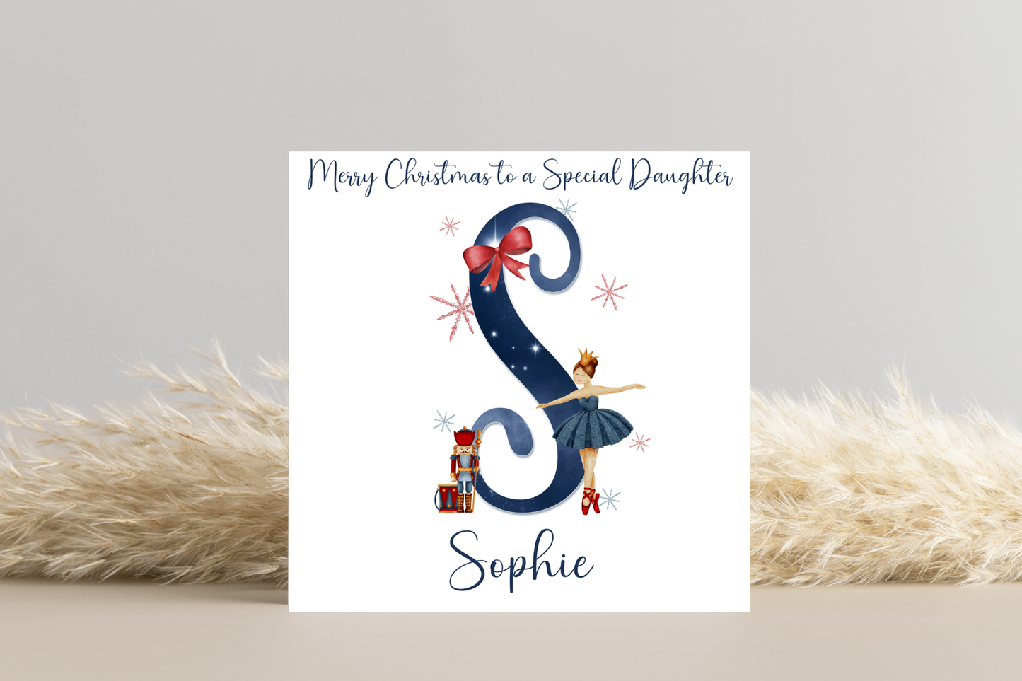 Personalised Ballerina Christmas Card