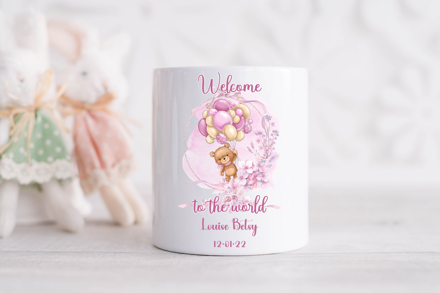 Personalised Welcome to the World New Baby Money Box Gift