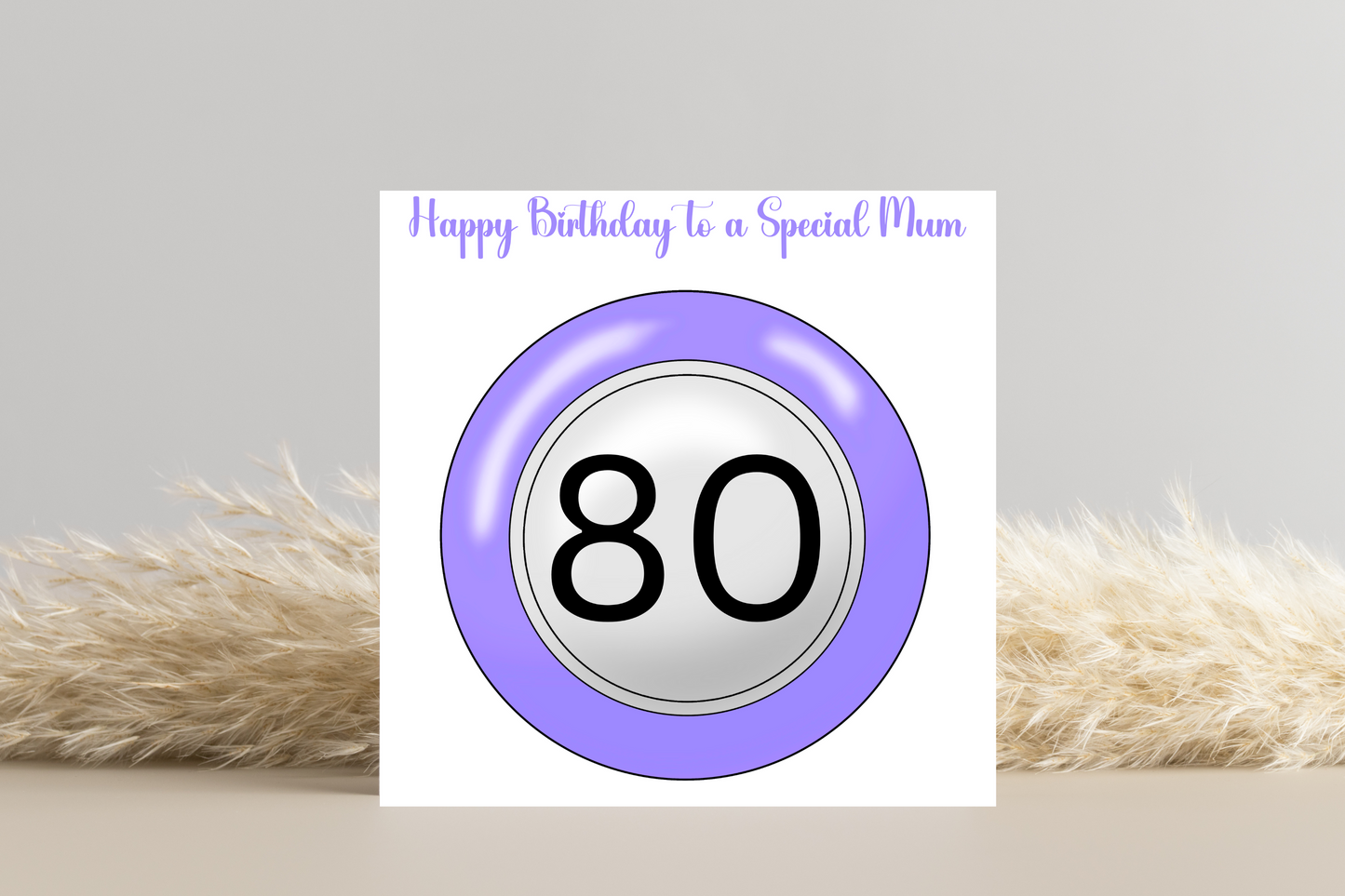 Personalised Bingo Ball Numbered Birthday Card