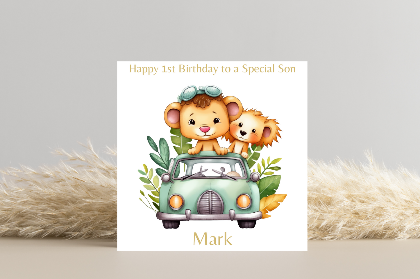 Children's Birthday Card | Personalised Safari card