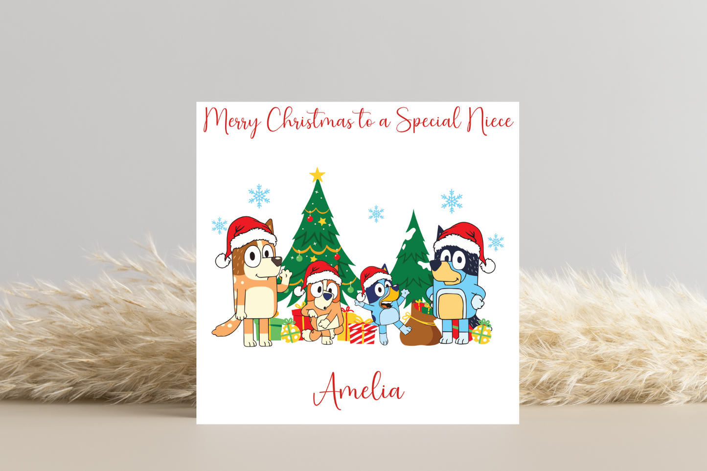 Personalised Bluey Christmas Card