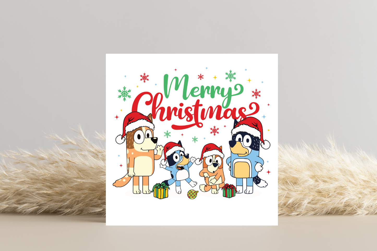 Bluey Christmas Card