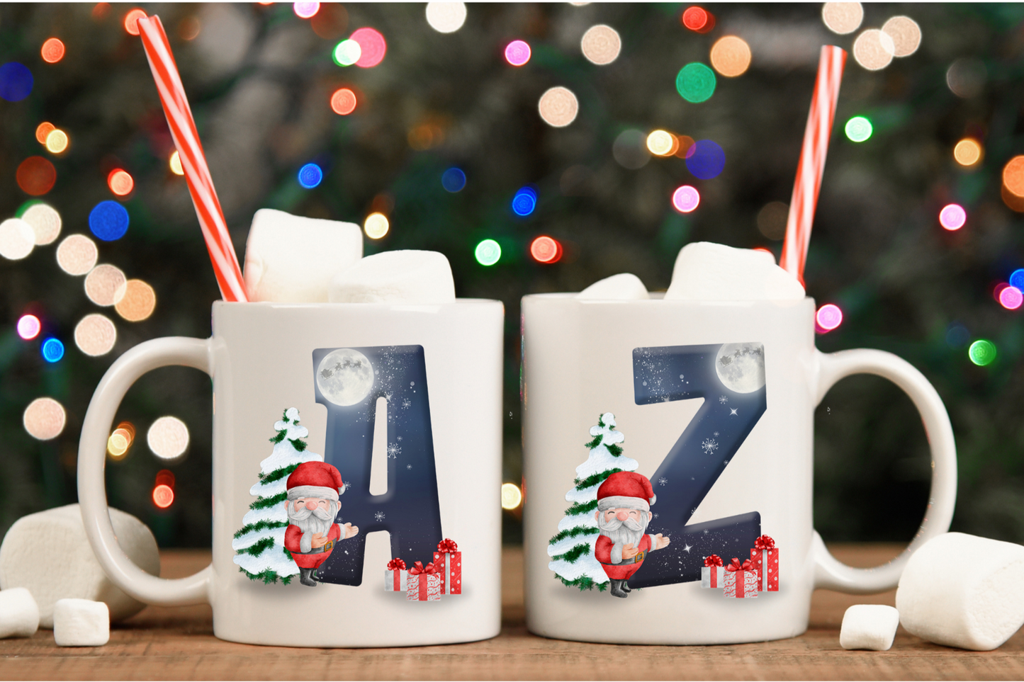 Personalised Initial Christmas Mug