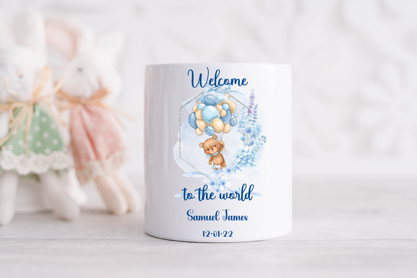 Personalised Welcome to the World New Baby Money Box Gift