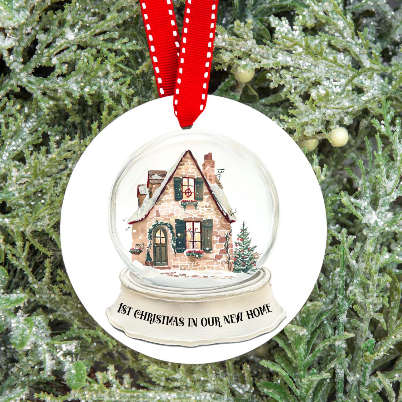 First Christmas in Your New Home Snowglobe Christmas Tree Decoration