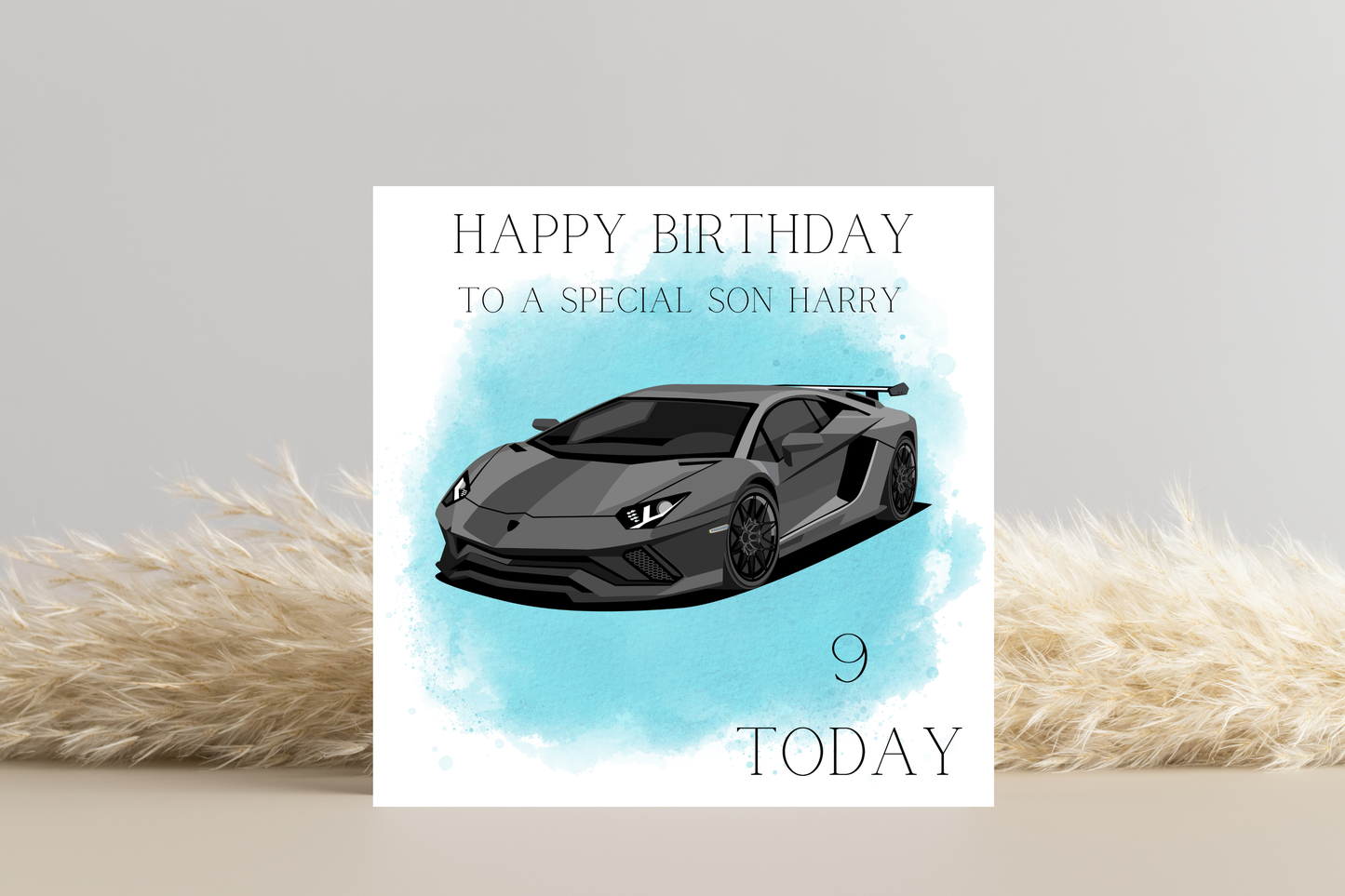 Personalised Racing Car Birthday Card