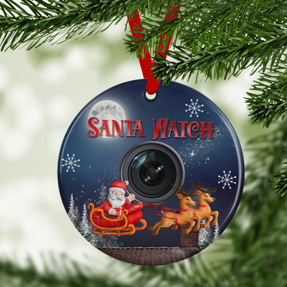 Personalised Santa Watch Tree Decoration