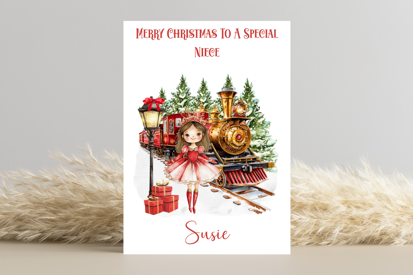 Personalised Sugar Plum Fairy Christmas Card