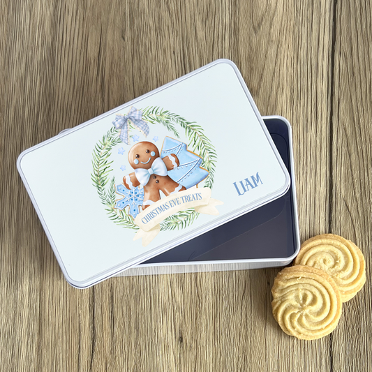 Personalised Gingerbread Christmas Eve Treat Tin