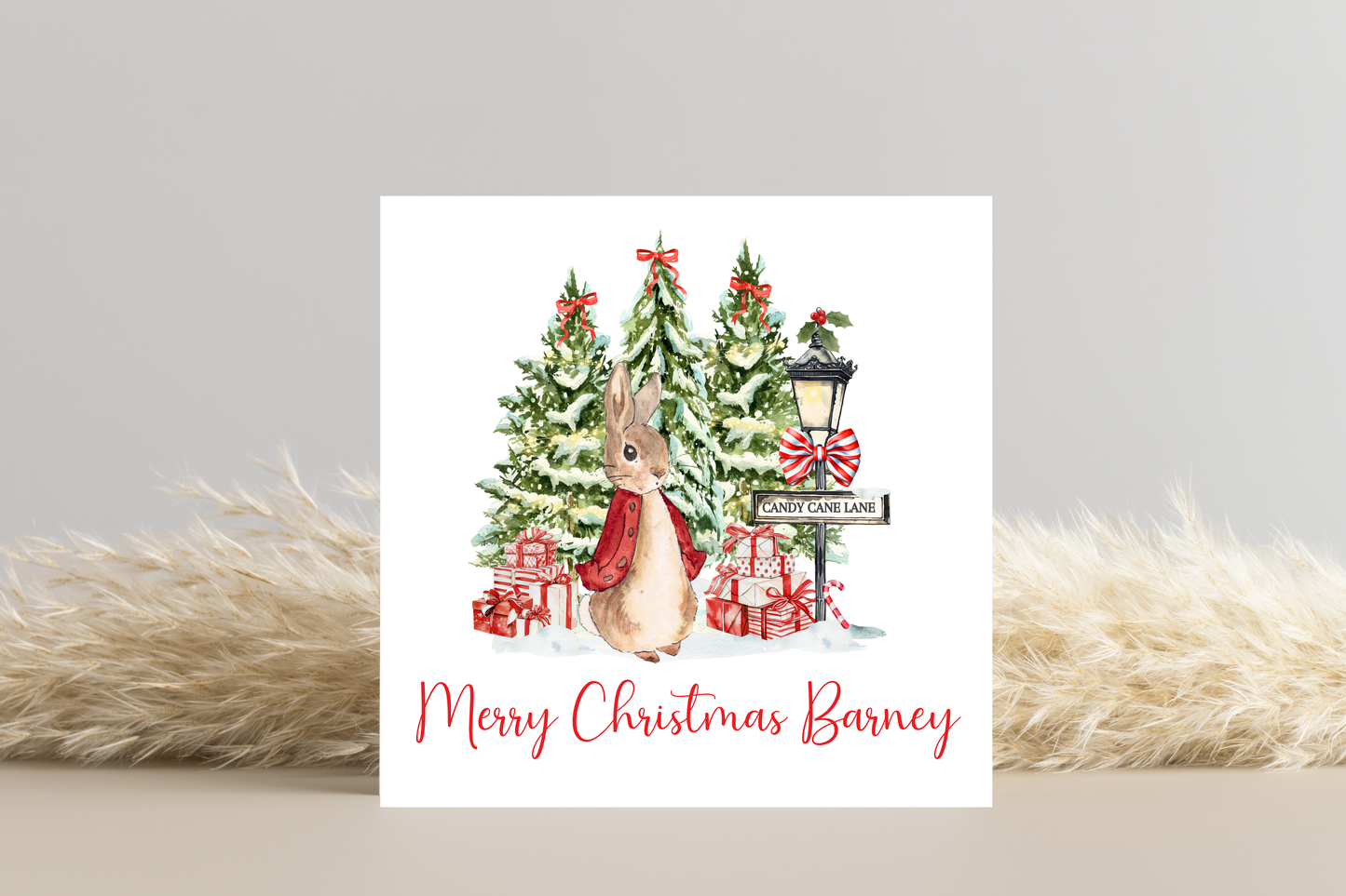 Personalised Peter Rabbit Christmas Card