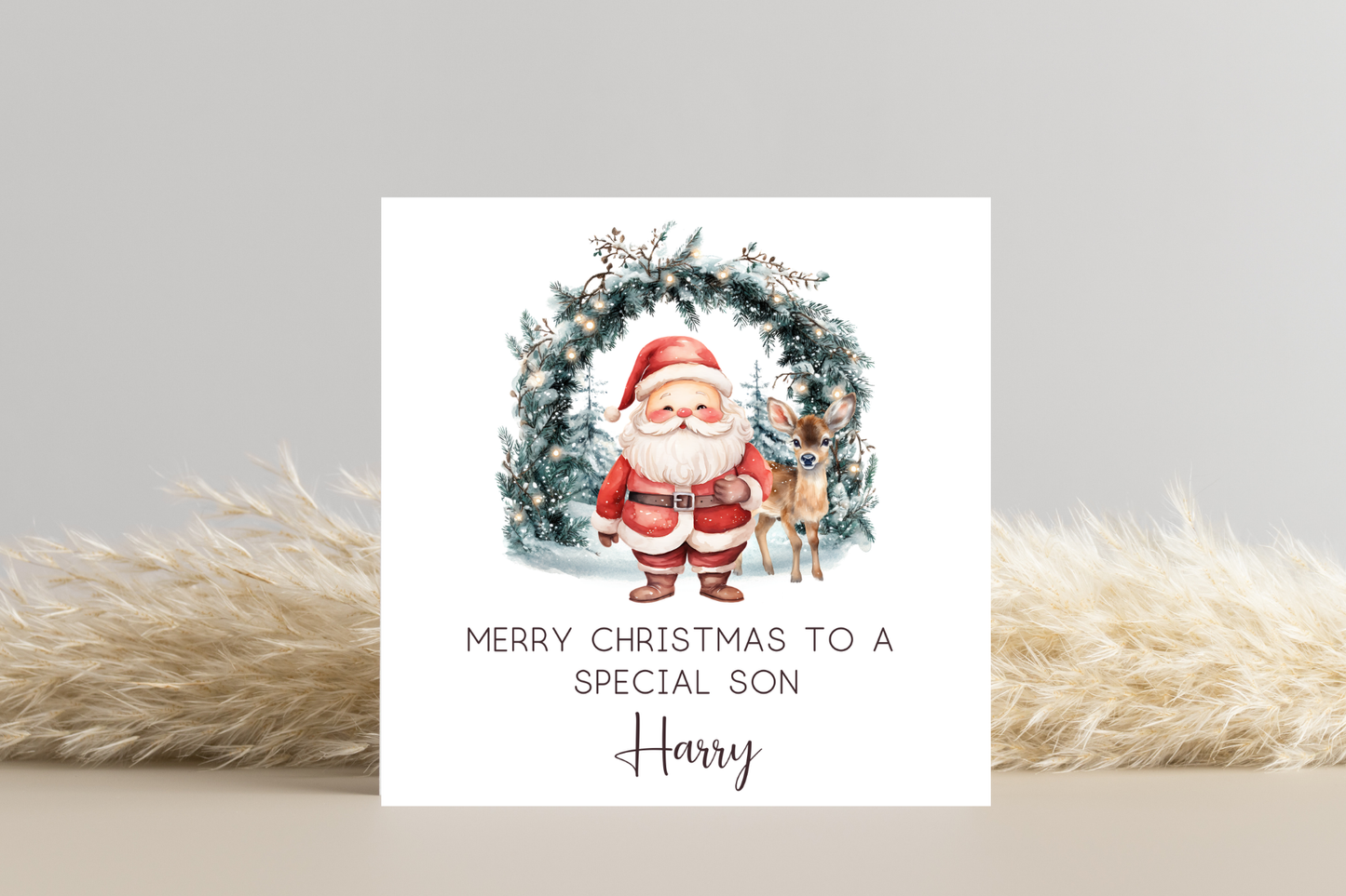 Personalised Santa Christmas Card