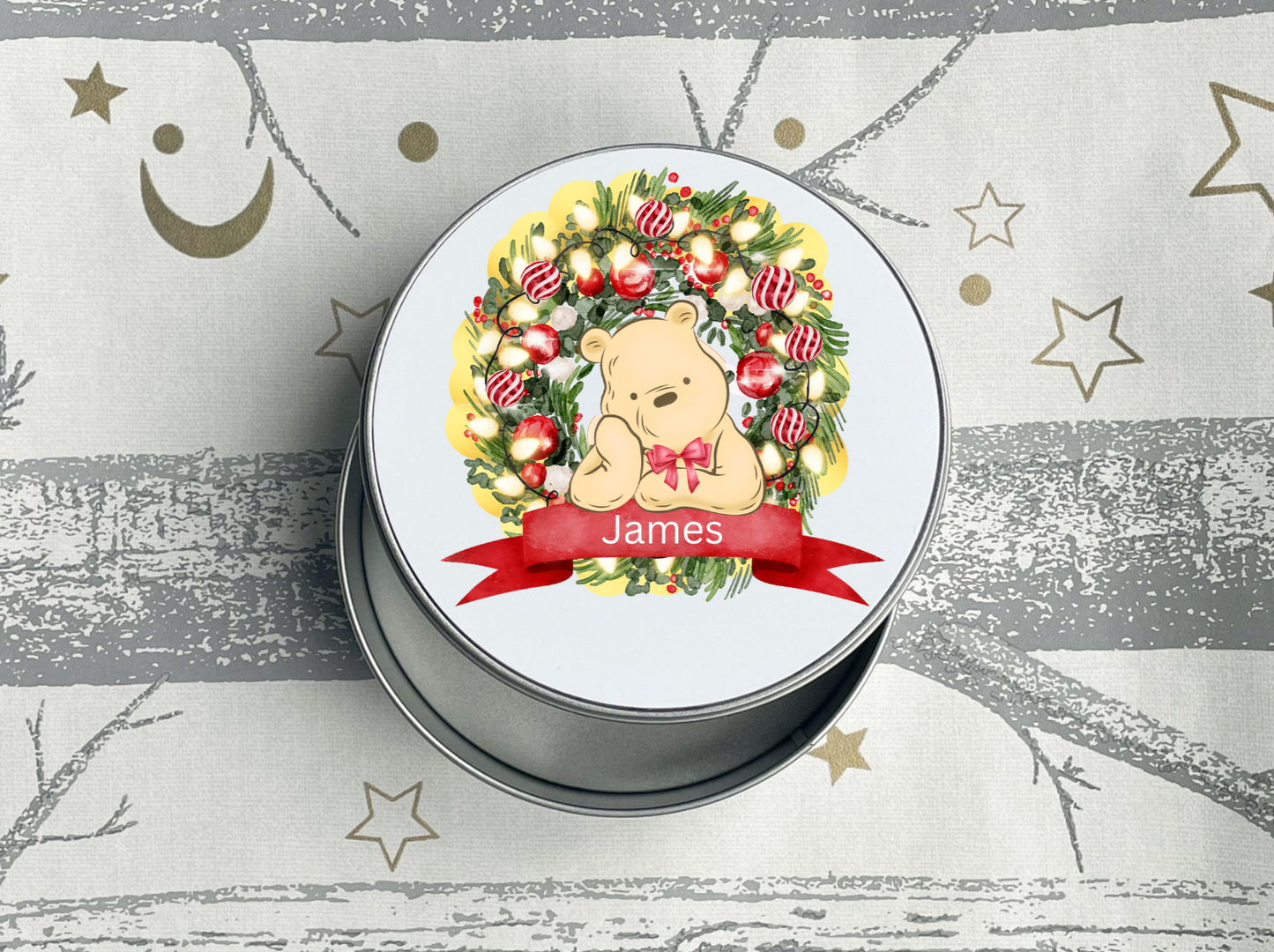 Personalised Pooh Bear Treat Tin